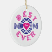 Beste Mama je Personalisiert Keramik Ornament (Rechts)