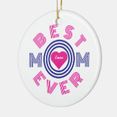Beste Mama je Personalisiert Keramik Ornament (Links)