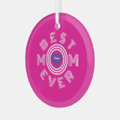 Beste Mama je Personalisiert Ornament Aus Glas (Vorderseite links)