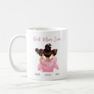 Beste Mama je Personalisiert rosa Wasserfarbe Kaffeetasse