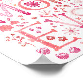 Beste Mama je Personalisiert Wasserfarbe Poster (Ecke)