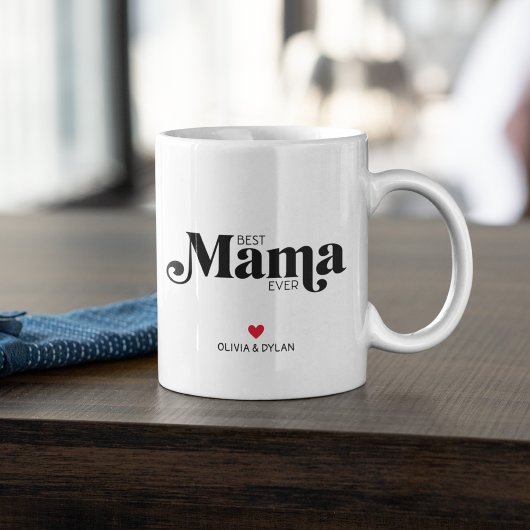 Beste Mama je Personalisiert Zweifarbige Tasse