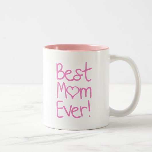 Beste Mama je! Personalisiert Zweifarbige Tasse (Rechts)