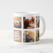 Beste Mama je Personalisierte Fotocollage braun Jumbo-Tasse (Vorderseite Rechts)