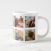 Beste Mama je Personalisierte Fotocollage braun Jumbo-Tasse (Rechts)