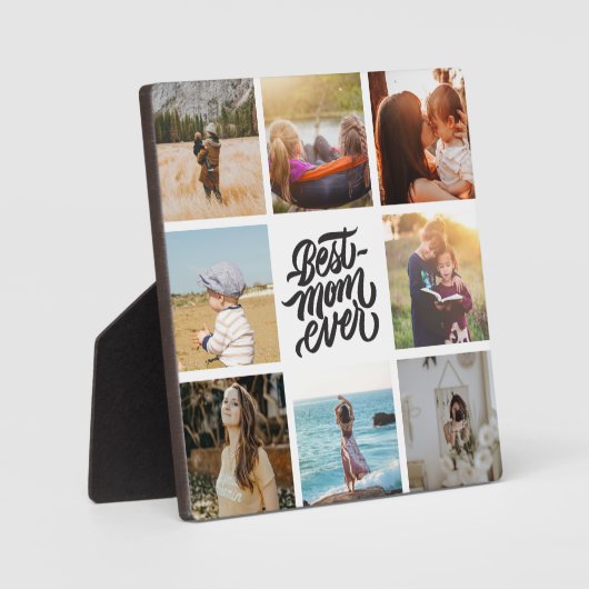 Beste Mama je Personalisierte FotoCollage Fotoplatte (Vorderseite)