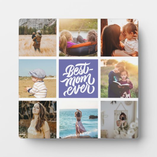 Beste Mama je Personalisierte FotoCollage Fotoplatte (Vorderseite)