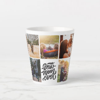 Beste Mama je Personalisierte FotoCollage Milchtasse