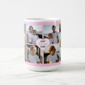 Beste Mama je personalisierte rosa 6 Bildvorlage Kaffeetasse (Mittel)