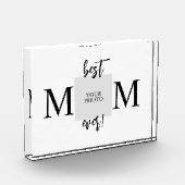 Beste Mama je Personalisierter Muttertag Fotoblock (Links)