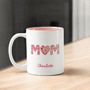 Beste Mama je   Personalisierter Muttertag Zweifarbige Tasse