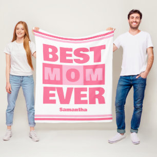 Beste Mama je Personalisierter Name Fleecedecke