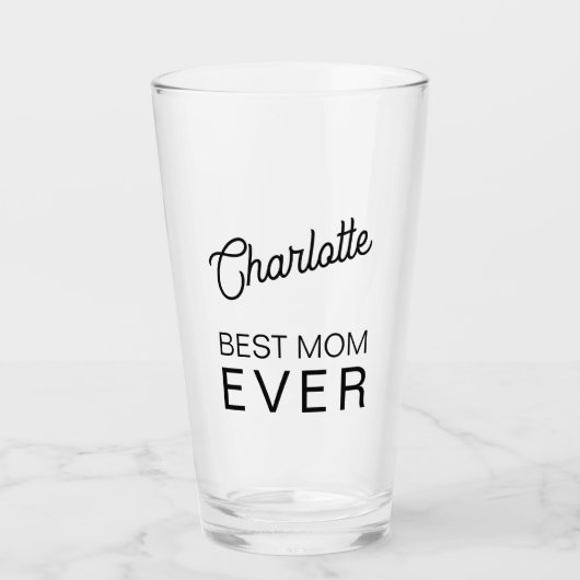 Beste Mama je Personalisierter Name Glas (Vorderseite)