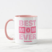 Beste Mama je Personalisierter Name Tasse (Links)