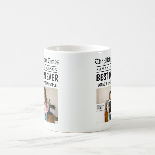 Beste Mama je Personalisiertes Foto Kaffeetasse (Mittel)