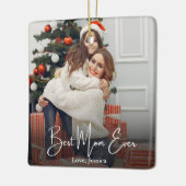 Beste Mama je Personalisiertes Foto Keramikornament (Links)