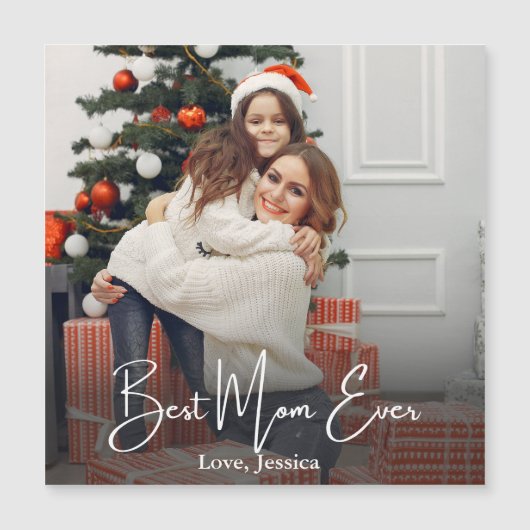 Beste Mama je Personalisiertes Foto Magnetkarte (Vorderseite)