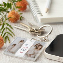 Beste Mama je - Personalisiertes Foto Schlüsselanh