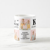 Beste MAMA je Personalisiertes Monogramm 7 Foto Kaffeetasse (Mittel)