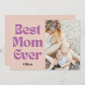 Beste Mama je - Personalisiertes Muttertagsgeschen Feiertagskarte (Vorne/Hinten)