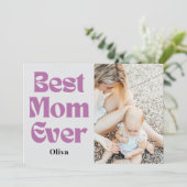 Beste Mama je - Personalisiertes Muttertagsgeschen Feiertagskarte (Stehend Vorderseite)