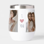 Beste Mama je: Personalisiertes Wasser Flaschenges (Rückseite)