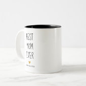 Beste Mama je Personalisiertes Zwei-Tone-C geschri Zweifarbige Tasse (Vorderseite Links)