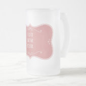 BESTE MAMA JE!PINK FRAME MATTIERT GLASS BIER TASSE (VorderseiteRechts)