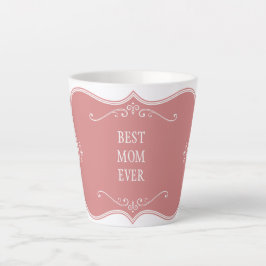 BESTE MAMA JE!PINK FRAME MATTIERTE LATTE TASSE
