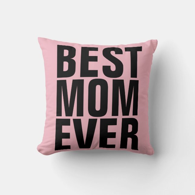 BESTE MAMA JE Pink Kissen (Vorderseite)