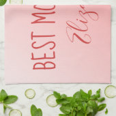 Beste Mama je pink ombre Geschirrtuch (Gefaltet)