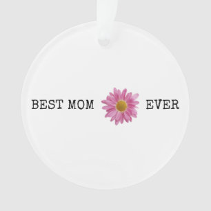 BESTE MAMA JE Pink Yellow Daisy Kinder NAMES Sweet Ornament