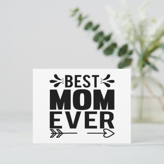 Beste Mama je! Postkarte (Stehend Vorderseite)