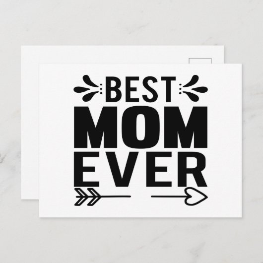 Beste Mama je! Postkarte (Vorne/Hinten)