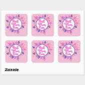 Beste Mama je Quadratischer Aufkleber (Blatt)