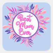 Beste Mama je Quadratischer Aufkleber (Vorderseite)