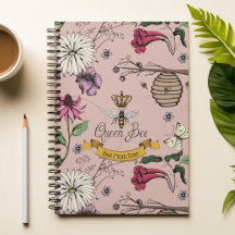 Beste Mama je Queen Bee and Crown Pink Notebook