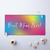 Beste Mama je Rainbow Gradient Desk Mat