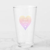Beste Mama je Regenbogenherz Glas (Rückseite)