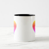 Beste Mama je Regenbogenherz Zweifarbige Tasse (Mittel)