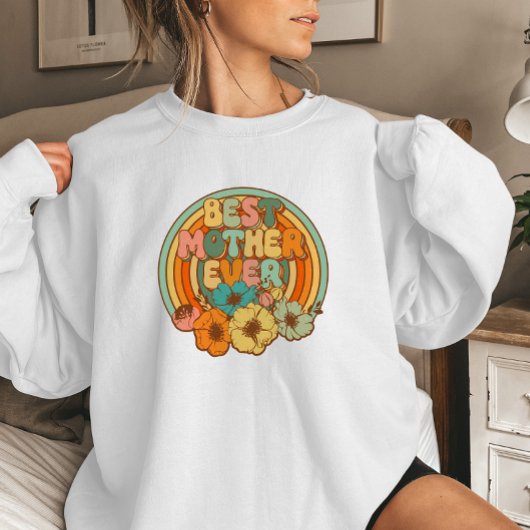 Beste Mama je | Retro Floral Comfy Sweatshirt