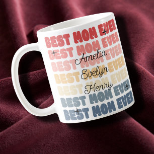 Beste Mama je Retro-Kids zum Muttertagsgeschenk Kaffeetasse