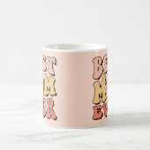 "Beste Mama je" Retro-Rosa-Farbton Kaffeetasse (Mittel)