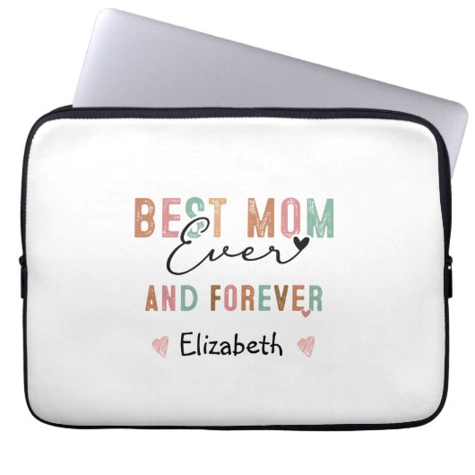 Beste Mama je Retro Script Groovy Mutter Tag Laptopschutzhülle (Vorderseite)