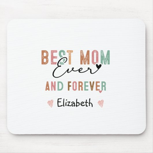 Beste Mama je Retro Script Groovy Mutter Tag Mousepad (Vorne)