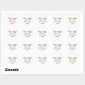 Beste Mama je Retro Script Groovy Mutter Tag Runder Aufkleber (Blatt)
