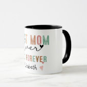Beste Mama je Retro Script Groovy Mutter Tag Tasse (VorderseiteRechts)