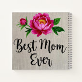 Beste Mama je rosa Aquarell Blume Poster Notizblock (Rückseite)
