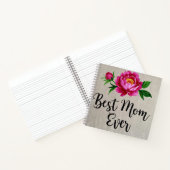 Beste Mama je rosa Aquarell Blume Poster Notizblock (Innenseite)