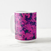 Beste Mama je Rosa Blumengarten Kaffeetasse (Vorderseite Links)